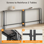 ELYKEN 2 Pack 5.9" Narrow Console Sofa Table - Image 7