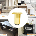 Set of 4 Aluminum Alloy Furniture Legs 2.36 Inch Height, 1.5 Inch Diameter - Image 5