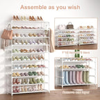 LANTEFUL 10 Tiers Shoe Rack 50 Pairs Large Capacity Tall Shoe Organizer Sturdy - Image 5