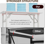 TEMI Long Computer Desk Folding Table - Image 7