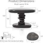 24/7 Shop at Home Kavren Modern 37-inch 2-Piece Oval Glossy Low Profile Coffee - Image 5