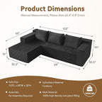 ANONER 103" L Shaped Modular Couch, Modular Sectional Sofa - Image 8