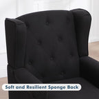 Accent Chair for Living Room, Mid Century Modern Upholstered Armchair, Wingback - Image 6