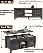 OKD 48" Farmhouse Lift Top Coffee Table - Image 3