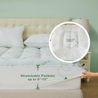 BEDLORE Full Size Mattress Topper Viscose Derived from Bamboo, Thick Pillow Top - Image 6