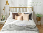 Stellhome Rectangle Linen Throw Pillow Covers Solid Fall Decorative Cushion - Image 7