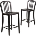 Flash Furniture Commercial Grade 24" High Black-Antique Gold Metal by FlashFurniture
