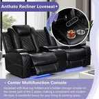 Power Reclining Sofa Set, Living Room Furniture Sets, Leather Power Recliner - Image 4