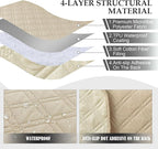 Genina Sofa Armrest Cover, Anti-Slip Armchair Slipcovers - Image 5