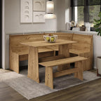 Furniture Dash Solid Wood Corner Dining Set 64.8" W x 19.9" D x 33.4" H- - Image 3