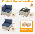 UDPATIO Outdoor Patio Furniture Set, 7 Piece Modular Sectional Sofa - Image 6