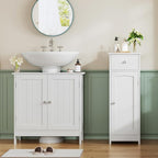 Iwell Bathroom Floor Cabinet, Small Bathroom Storage Cabinet - Image 4