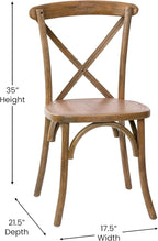 EMMA + OLIVER 2-Pack Wooden X-Back Dining Chair - Image 3