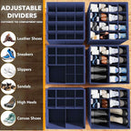 SpaceAid Shoe Organizer for Closet, 2 Pack Foldable Shoe Storage Containers - Image 3