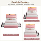 Queen LED Velvet Bed Frame - Image 6
