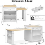 Kitchen Island with Extendable Dining Table - Image 3