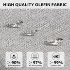 Sundale Outdoor Olefin Quilted Lounge Cushion Set of 4, Patio Foldable Chaise - Image 2
