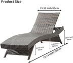 Outdoor Chaise Lounge Chairs + Coffee Table Set of 5 Pieces - Image 2