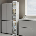 5-Tier Tall Narrow Storage Cabinet, Slim Bathroom Storage Cabinet by Lifelongpal
