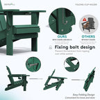 SERWALL Adirondack Chair with Cup Holders - Image 4