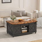 ALLSTAND 48" Farmhouse Lift Top Coffee Table - Image 7