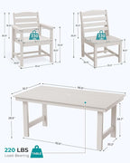 SERWALL Patio Dining Sets for 10 Person, HDPE Dining Set - Image 4