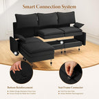 Vesgantti 108" Sectional Sleeper Sofa, 6-Seater Oversized Modular Cloud Couch - Image 4