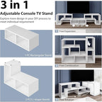 Tangkula 3 Pieces Console TV Stand, Free-Combination Entertainment Center - Image 6