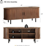 ONBRILL 63" TV Stand with Power Outlet - Image 2