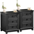 Joaxswe Farmhouse Night Stand Set of 2, Dresser by Joaxswe
