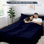 Cottington Lane Sleeper Sofa Sheets Queen Size, 4 Piece Premium Quality 100% - Image 6