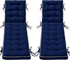 2 Pack 72x21 Inch Folding Chaise Lounge Cushion Quick Dry by AMCATON