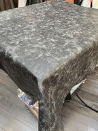 Black Vintage Distressed Soft Faux Leather Fabric PU Peta Approved Vegan - Image 9