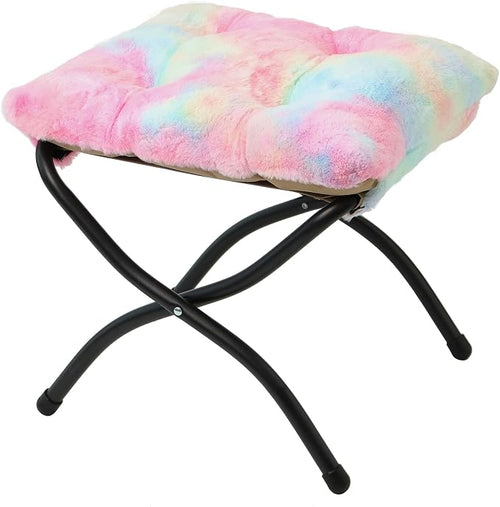 15" Folding Ottoman, Foldable Footrest Stool, Portable Small Foot Stool by MordchilHF