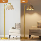 Oneach Boho Floor Lamp with 3 Color Temperatures, Farmhouse Floor Lamps - Image 5