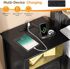 Bonnlo Black Nightstand Set of 2 - Image 4