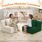 MeMoreCool Folding Sofa for Kids, Corduroy Fold Out Futon Chair, Small Foldable - Image 6