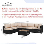 7 Piece Outdoor Patio Furniture Set, All Weather Conversation Set - Image 3