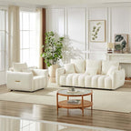 Antetek 35" Modern Accent Single Sofa Chair, Comfy Deep Seat Teddy Living Room - Image 5