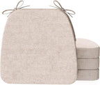 AAAAAcessories D-Shaped Chair Cushions, Machine-Washable Cover, Oatmeal Beige by AAAAAcessories