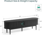 LINSY HOME 70" Fluted TV Stand for TVs up to 80 Inch, Mid Century Modern - Image 3