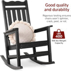 Stoog Patio Rocking Chair, All-Weather Porch Rocker, 400 lbs Weight Support - Image 4