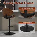 civama Bar Stools Set of 6 for Kitchen Counter, Adjustable Bar Height Chairs - Image 6