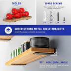 Goovilla Shelf Bracket, Heavy Duty Floating Shelf Brackets 8 inch Long - Image 3
