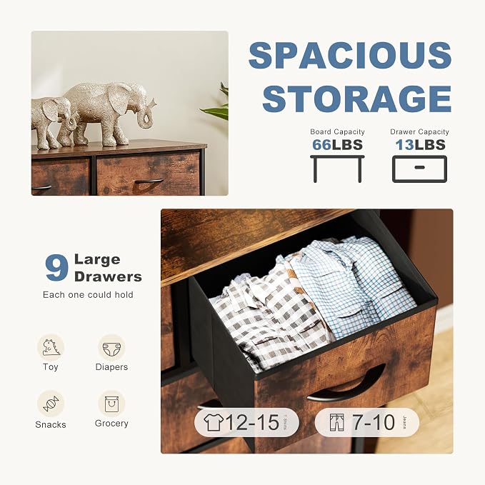 DUMOS Dresser for Bedroom, Storage Organizer - Image 4