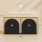 BELLEZE Set of 2 Fluted Buffet Cabinet - Image 2