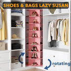 SpaceAid 8 Tier Rotating Shoe Rack Tower, Spinning Shoe Display Lazy Susan - Image 4