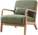 ANJ Mid Century Modern Accent Chair, Comfy Fabric Reading Chair - Image 9
