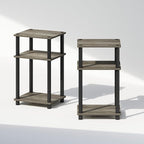 Furinno Just 3-Tier Turn-N-Tube Open Storage Nightstand, Plastic Poles - Image 5