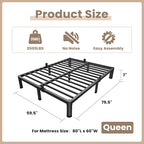 ROIL 7 inch Metal Queen Bed Frame - Image 2